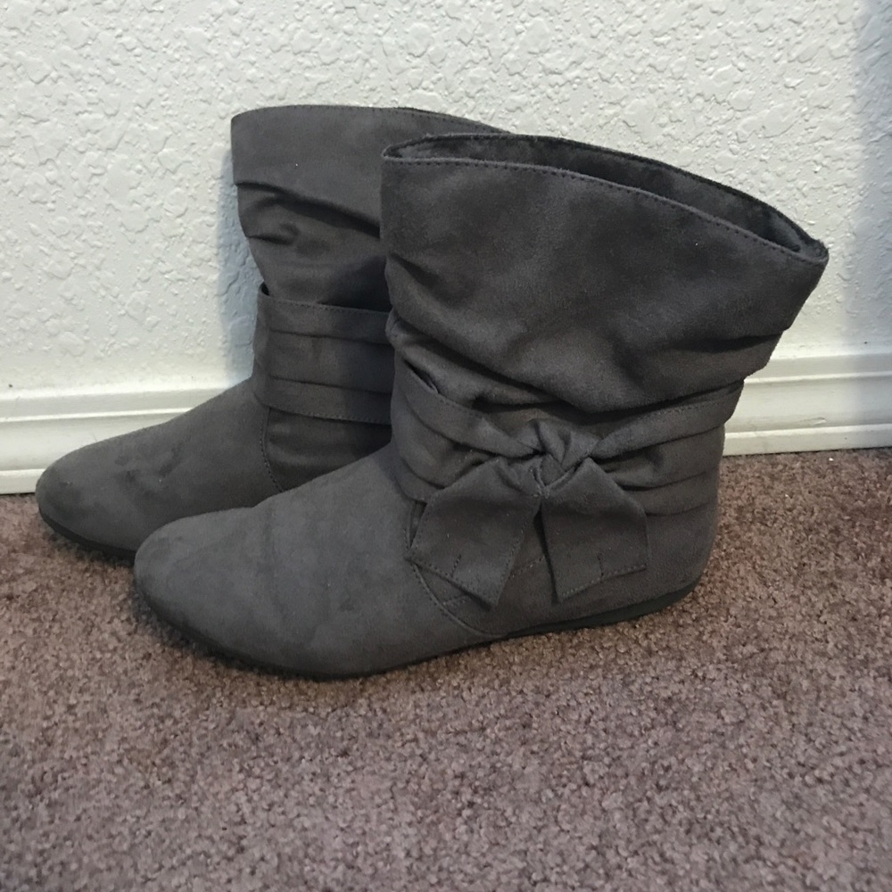 Gray Ankle Boots